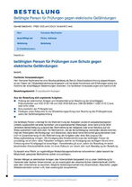 Formular Bestellung befähigte Person