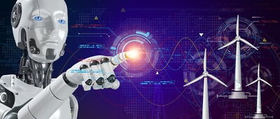 Roboter als Symbol für den Schutz kritischer Infrastruktuer, hier Energieversorgung.