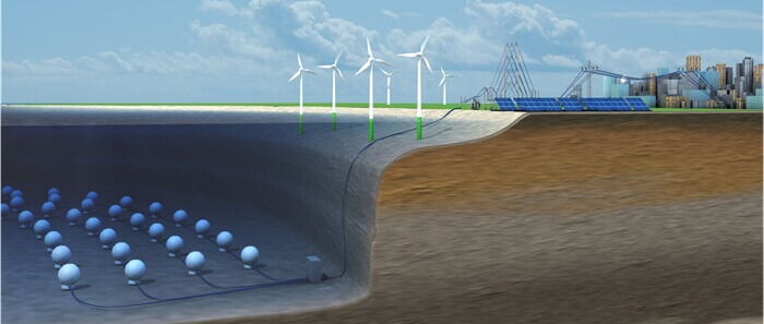 Neue Speichertechnologie unter Wasser: Betonkugeln Neue Speichertechnologie unter Wasser: Betonkugeln