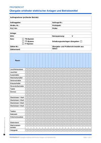 Prüfprotokoll Übergabebericht