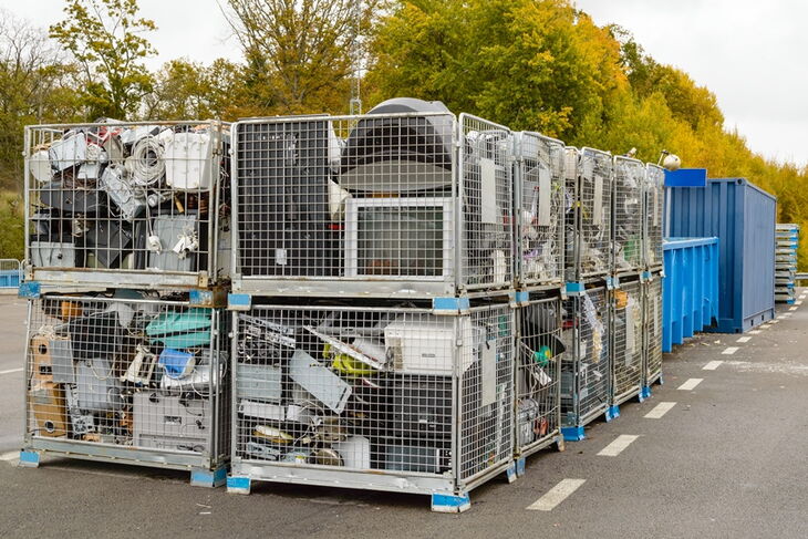 Elektroschrott nach der Sortierung Elektroschrott nach der Sortierung