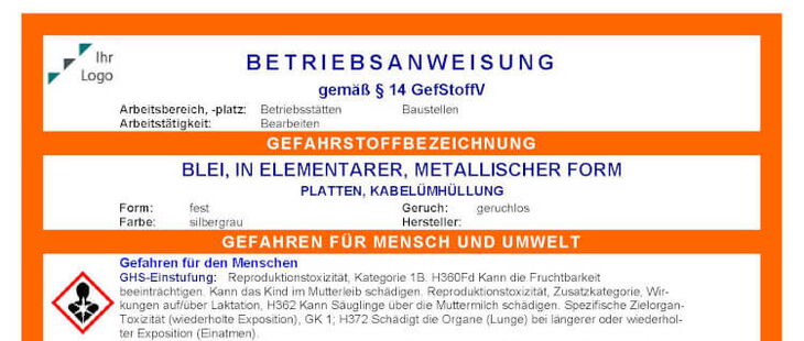 Die Pflicht zum Erstellen von Betriebsanweisungen richtet sich an den Unternehmer.