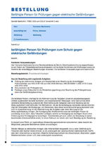 Formular Bestellung befähigte Person