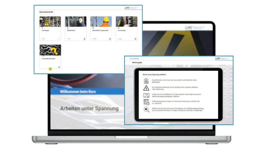 Laptop Arbeiten unter Spannung