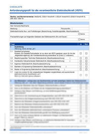 Checkliste Anforderungsprofil an die verantwortliche Elektrofachkraft