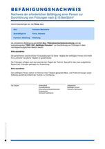 Befähigungsnachweis Befähigungsnachweis