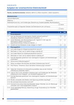 Checkliste Aufgaben der verantwortlichen Elektrofachkraft