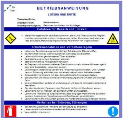 Betriebsanweisung elektro