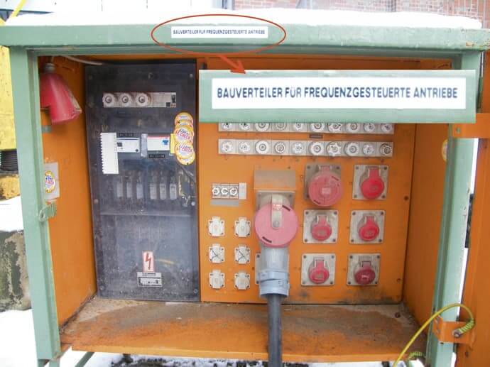 Baustromverteiler für frequenzgesteuerte Antriebe