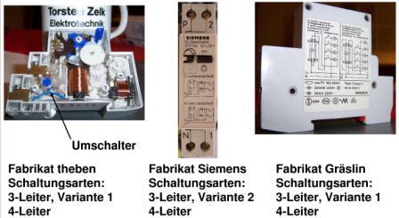 Übersicht einiger Schaltgeräte