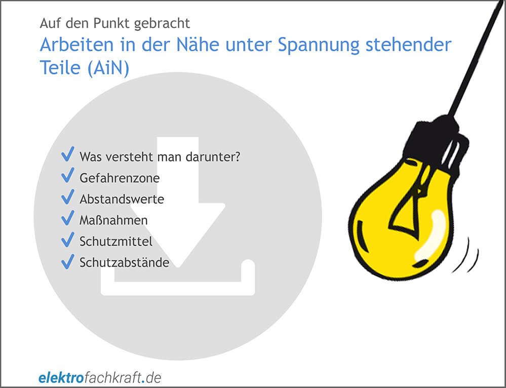 Arbeiten in der Nähe unter Spannung stehender Teile (AiN)
