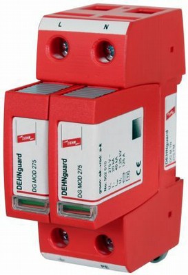 Modularer Überspannungs-Ableiter Typ 2 für einphasige 230V-TN-Systeme ( Pos. 2 im Bild 3)