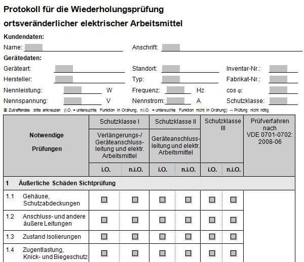 Prüfprotokoll vde 0701 download