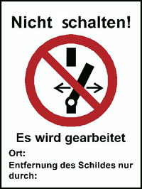 Beispiel für einen Warnhinweis