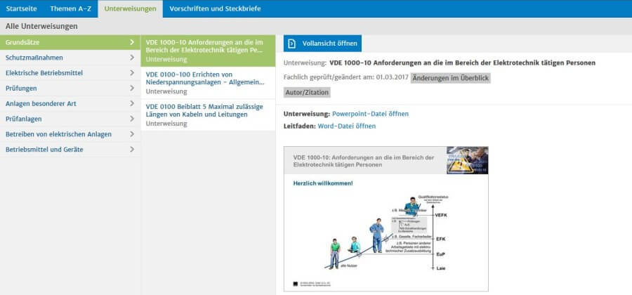 Schulungsvorlagen Unterweisungen