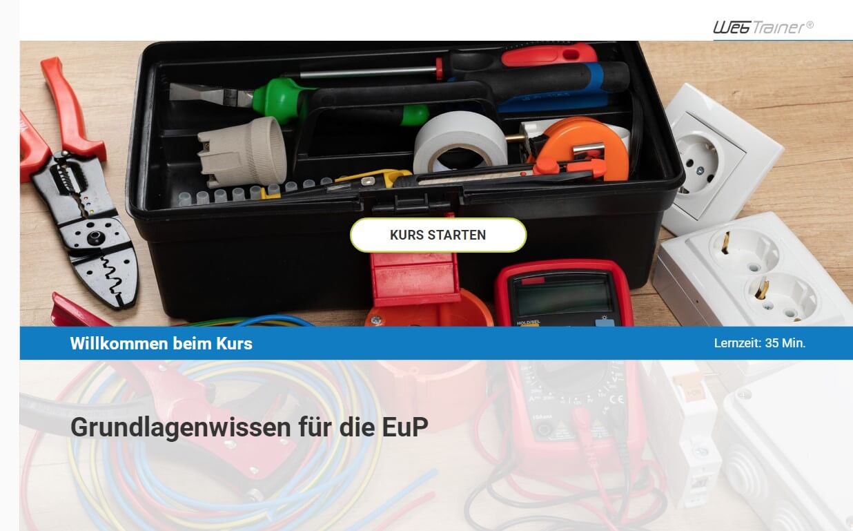 E-Learning-Kurs Grundlagenwissen für die EuP