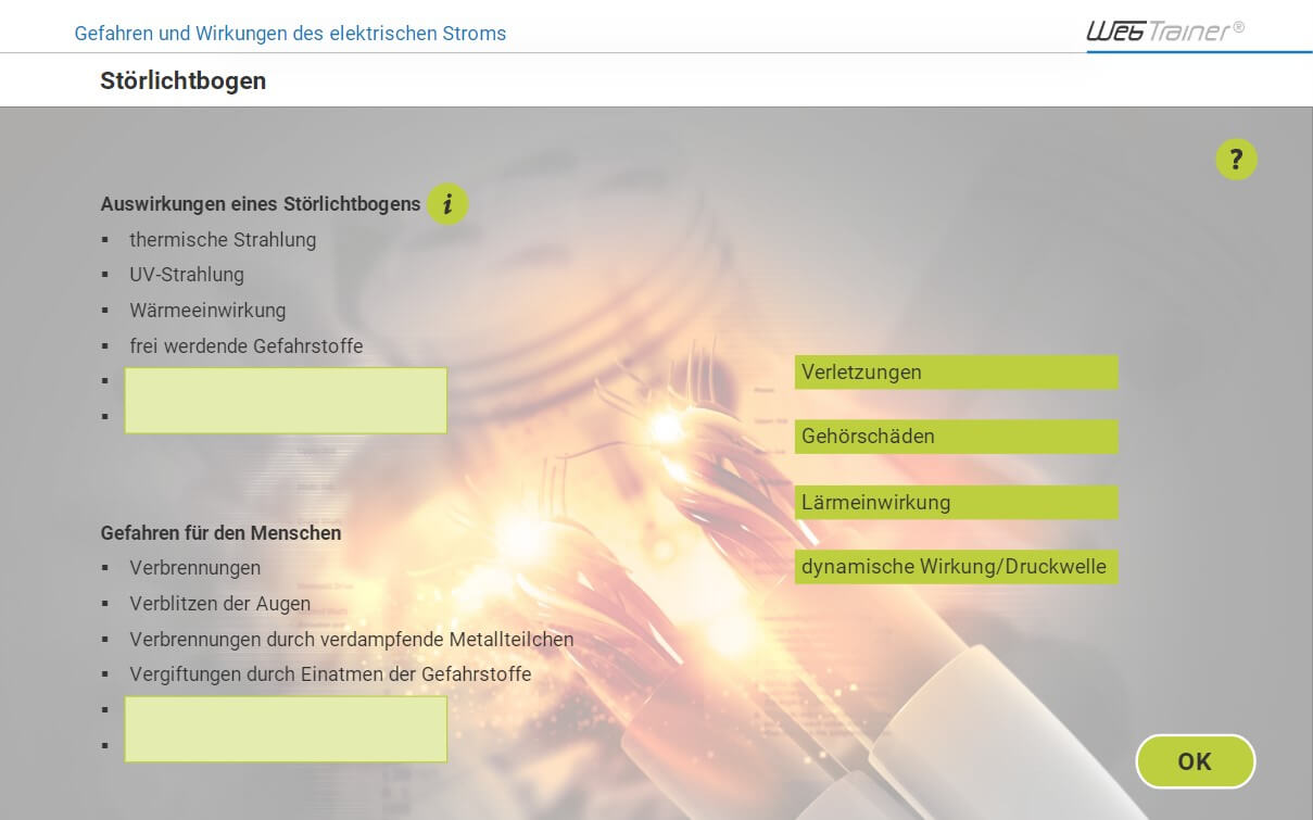 Übungsaufgabe Störlichtbogen