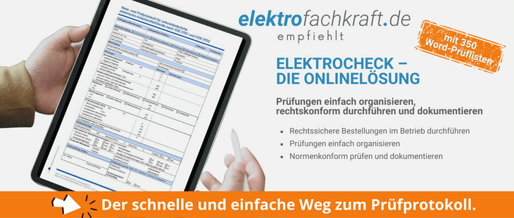 ElektroCheck – Die Onlinelösung